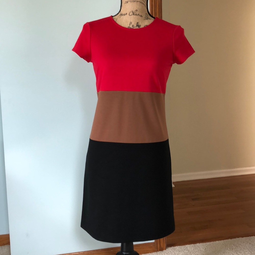 Loft 0P color block dress